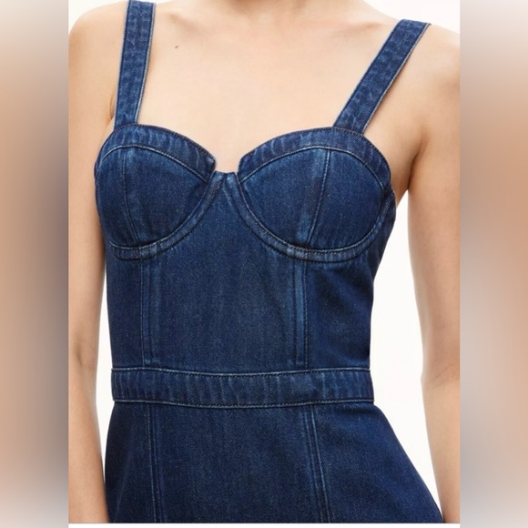 Alice + Olivia DONELLA DENIM HIGH LOW DRESS NWOT - Picture 9 of 15